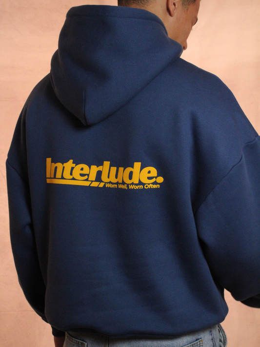 Racing Hoodie - Navy/Yellow