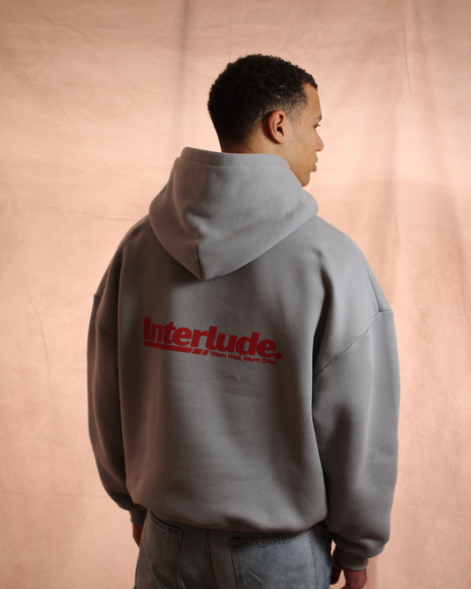 Racing Hoodie - Grey/Red