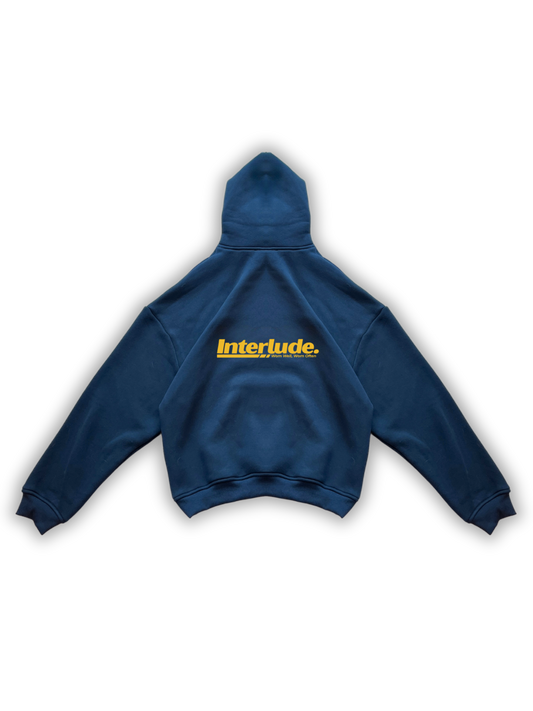 Racing Hoodie - Navy/Yellow