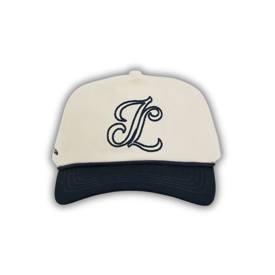 Monogram Cap - Cream/Navy