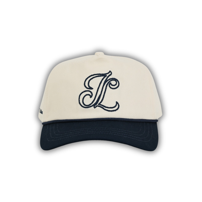 Monogram Cap - Cream/Navy
